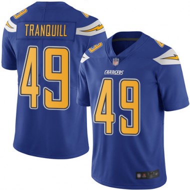 Los Angeles Chargers NFL Football Drue Tranquill Electric Blue Jersey Youth Limited 49 Rush Vapor Untouchable